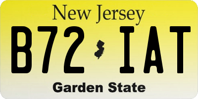 NJ license plate B72IAT