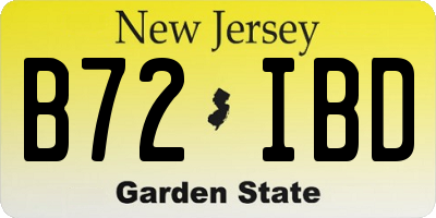 NJ license plate B72IBD