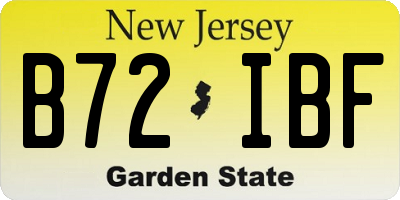 NJ license plate B72IBF