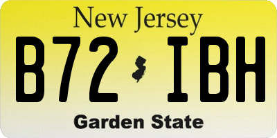 NJ license plate B72IBH