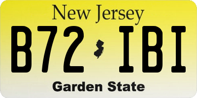 NJ license plate B72IBI