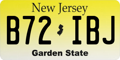 NJ license plate B72IBJ