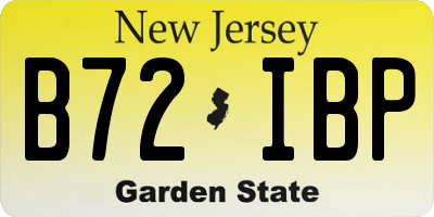 NJ license plate B72IBP