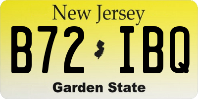 NJ license plate B72IBQ