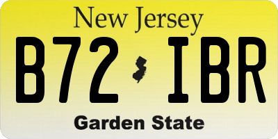 NJ license plate B72IBR