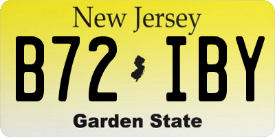 NJ license plate B72IBY