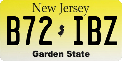 NJ license plate B72IBZ