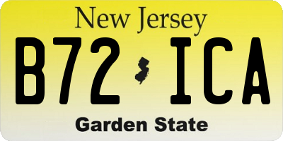 NJ license plate B72ICA