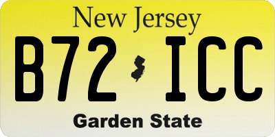 NJ license plate B72ICC