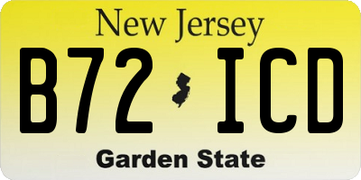 NJ license plate B72ICD
