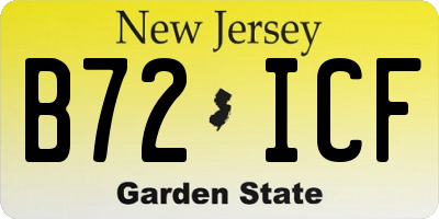 NJ license plate B72ICF