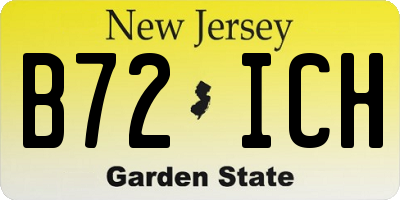 NJ license plate B72ICH