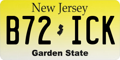 NJ license plate B72ICK