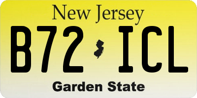 NJ license plate B72ICL