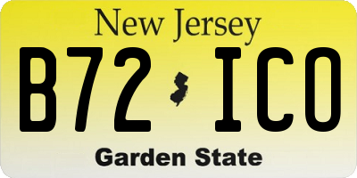 NJ license plate B72ICO