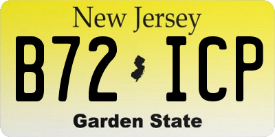 NJ license plate B72ICP