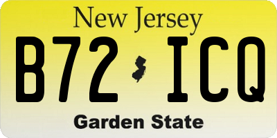 NJ license plate B72ICQ