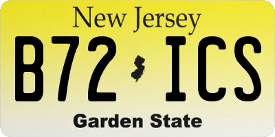 NJ license plate B72ICS
