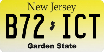 NJ license plate B72ICT