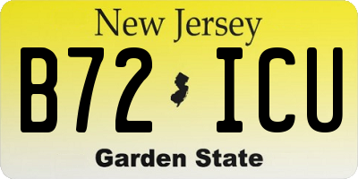 NJ license plate B72ICU