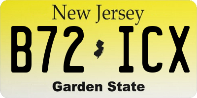NJ license plate B72ICX