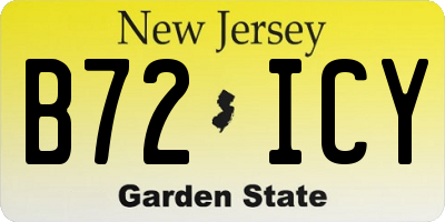 NJ license plate B72ICY