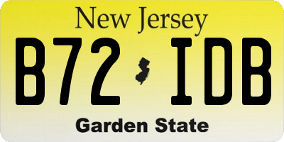 NJ license plate B72IDB