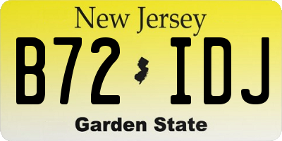 NJ license plate B72IDJ