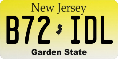 NJ license plate B72IDL