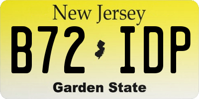 NJ license plate B72IDP