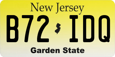 NJ license plate B72IDQ