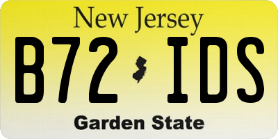 NJ license plate B72IDS