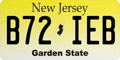 NJ license plate B72IEB