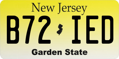 NJ license plate B72IED