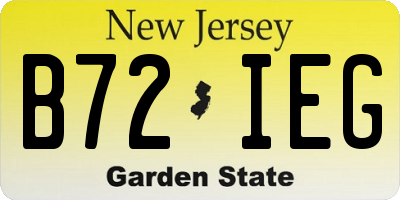 NJ license plate B72IEG