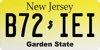 NJ license plate B72IEI