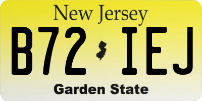 NJ license plate B72IEJ