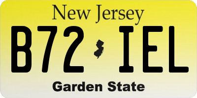 NJ license plate B72IEL