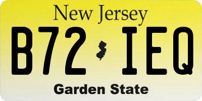 NJ license plate B72IEQ