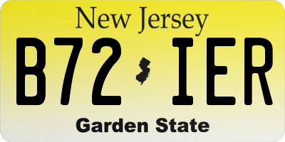 NJ license plate B72IER