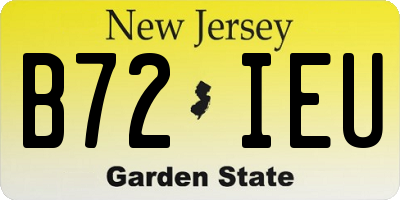 NJ license plate B72IEU