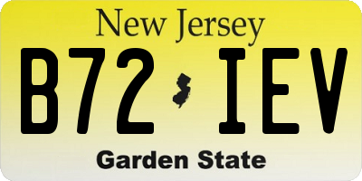 NJ license plate B72IEV