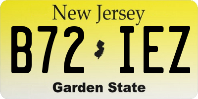 NJ license plate B72IEZ