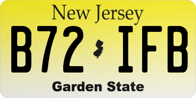 NJ license plate B72IFB