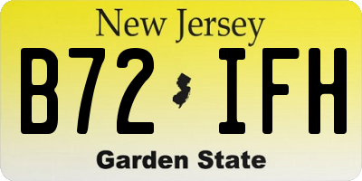 NJ license plate B72IFH