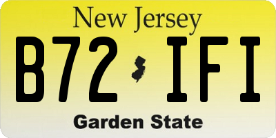 NJ license plate B72IFI