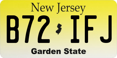 NJ license plate B72IFJ