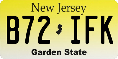 NJ license plate B72IFK