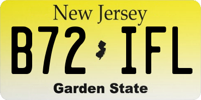 NJ license plate B72IFL