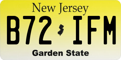 NJ license plate B72IFM